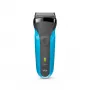 Braun Series 3 310s šlapias ir sausas skutimasis akumuliatorinis su 3 lanksčiais peiliukais juoda/mėlyna