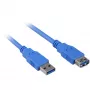 USB ilginamasis kabelis Sharkoon USB 3.0 M>F 3m mėlynas
