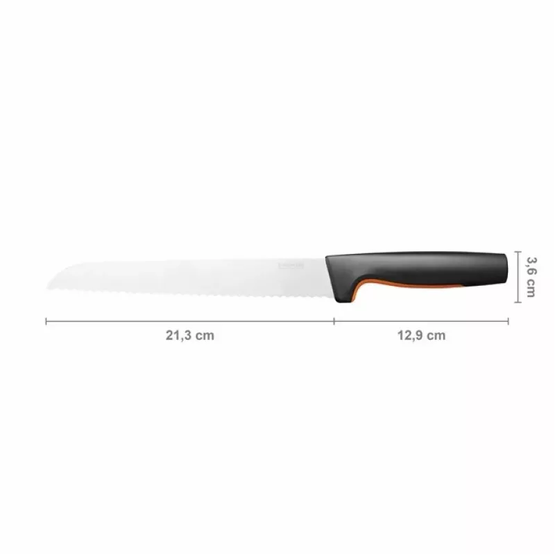 Fiskars 1057538 duonos peilis, nerūdijantis plienas, 1 vnt.