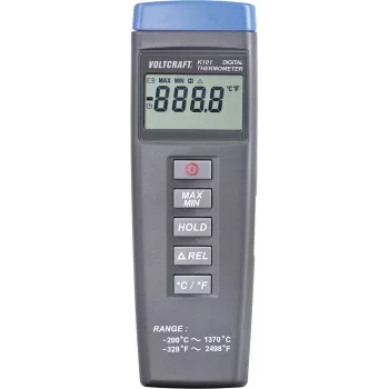 Voltcraft K101 temperatūros matavimo prietaisas, termometras -200 – +1370 °C, K tipo (307)