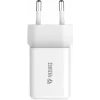 Sieninis USB C 35W 3A PD 3.0 QC 3.0 įkroviklis, baltas