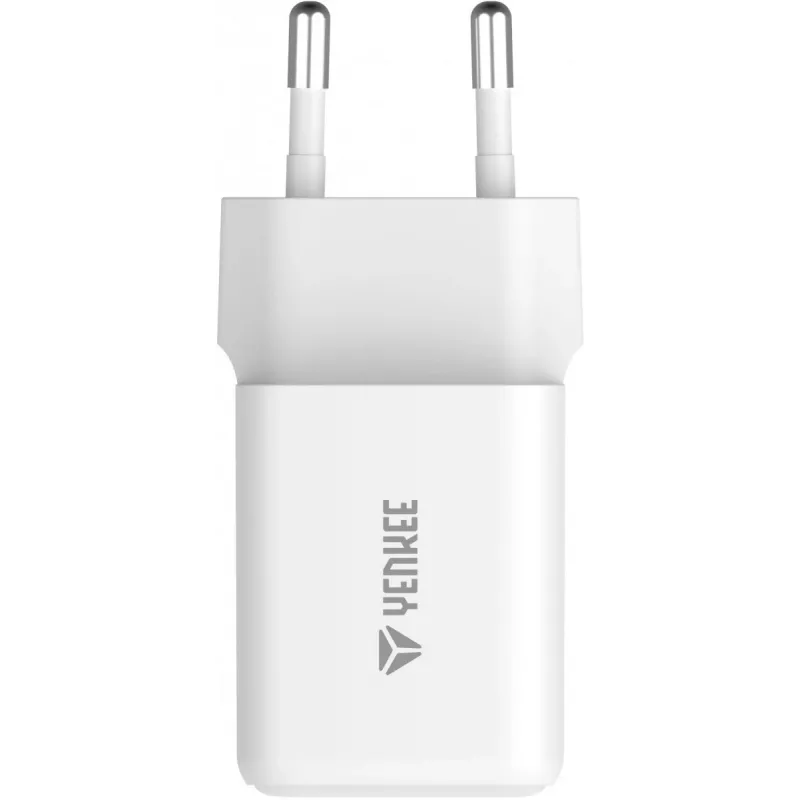 Sieninis USB C 35W 3A PD 3.0 QC 3.0 įkroviklis, baltas