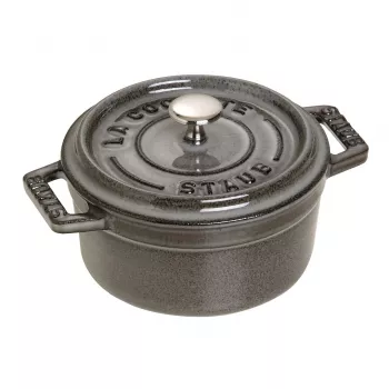 Vienos rankenos keptuvė Staub Minis 10 cm pilka ketaus 700 g