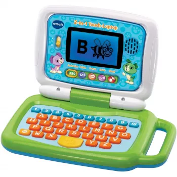 2-in-1 liečiamasis nešiojamas kompiuteris, mokomasis kompiuteris, žalia/mėlyna