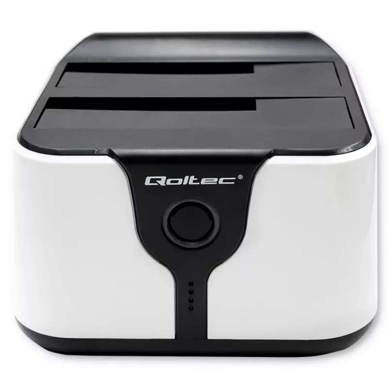Qoltec 50309 HDD SSD 2.5 3.5 dokavimo stotelė | SATA III | USB 3.0 | Super greitis 5Gb/s | su klonavimo funkcija