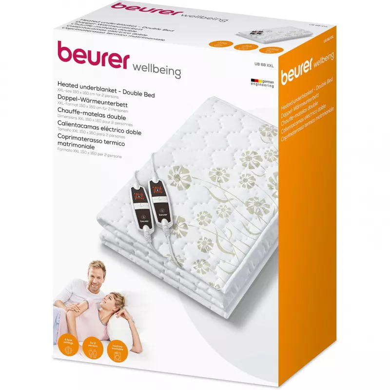 Šildomas paklotas po paklode Beurer UB 68 XXL 150 x 160 cm dviems asmenims