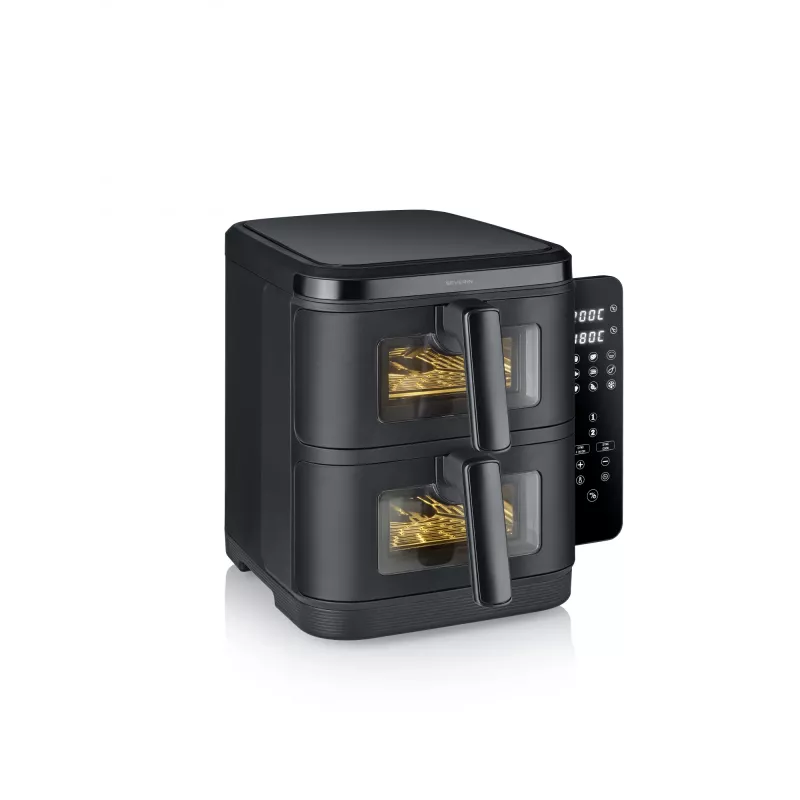 Kepintuvas SEVERIN FR 2468 S-Fry Duo Stack 2-in-1 gaminimo talpa, dviejų krepšelių dizainas