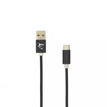 USB į USB-C laidas White Shark Adder 2 m – įkrovimo ir duomenų perdavimo laidas, baltas