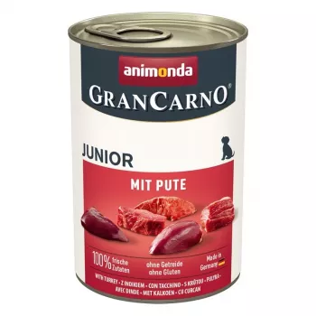 ANIMONDA GranCarno Junior su kalakutiena – šlapias šunų ėdalas – 400g