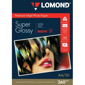 Foto popierius Lomond Premium 260 g/m² A4 Super Blizgus, 20 lapų