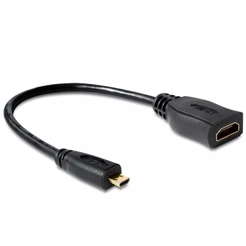 HDMI kabelis DeLOCK 65391 0,23 m, A tipas į D tipą, juodas