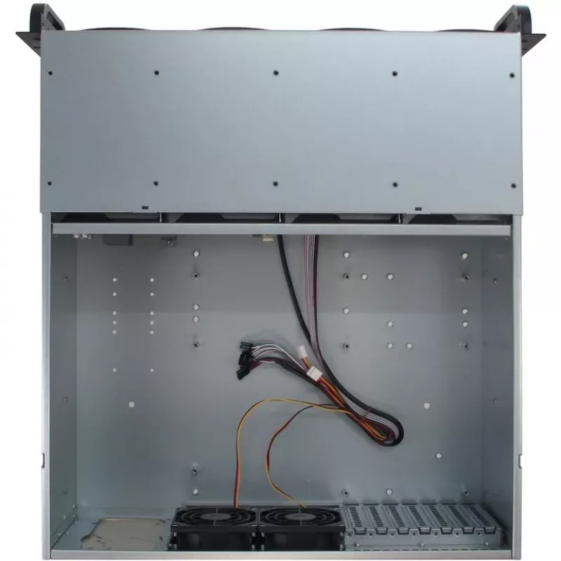 Serverinis korpusas Inter-Tech 4U-4408 Rack, juodas, sidabrinis