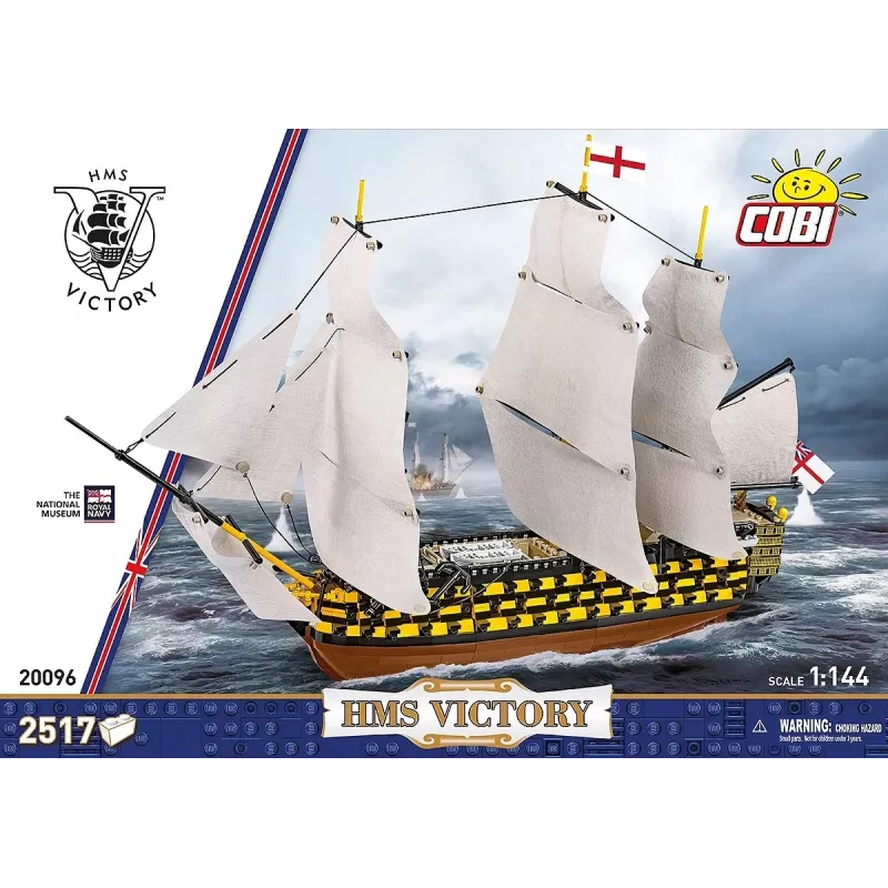Konstruktorius Cobi HMS Victory – 2517 detalių, detalus istorinis burlaivio modelis