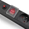 Qoltec 53996 Maitinimo skirstytuvas RACK 19 | 1U | 16A | PDU | 8xFRENCH | 2m
