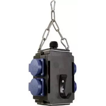 Pakabinamas maitinimo kubas AS Schwabe Energie-Würfel I IP44 su 4 apsaugotais 16A 230V lizdais (60731)