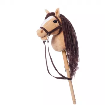 Žaislinis arkliukas ant lazdos HOPPIHORSE Hobby Horse A4 smėlio spalvos