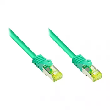 RJ45 jungiamasis laidas su Cat.7 neapdorotu kabeliu ir užrakto apsauga (RNS®), S/FTP, PiMF, halogenų neturintis, 600MHz, OFC, žalias, 5m, Good Connections® (8070R-050G)