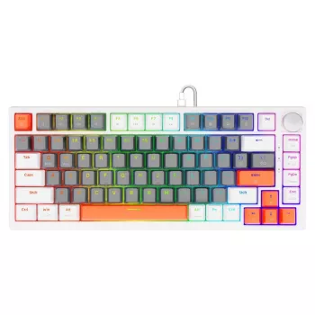 Savio ASTRAL WHITE JADE 3 COLOURS klaviatūra, žaidimų, USB, QWERTY US International