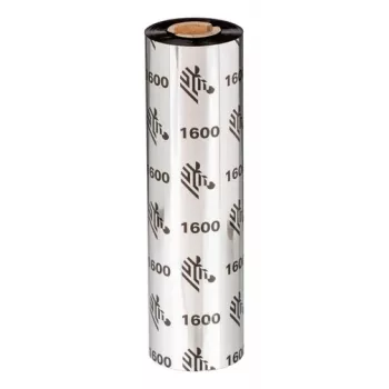 Zebra 1600 Wax terminė juosta 450 m Juoda