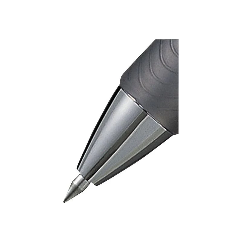 PENTEL EnerGel XM Klick Black – užsegamas rašiklis su metalo efektu, 0,7 mm, juodas, 12 vnt.