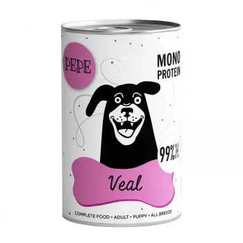 PAKA ZWIERZAKA Pepe Veal šlapias šunų ėdalas - 400g