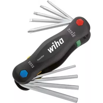 Kišeninis įrankis Wiha PocketStar 12 cm stiklo pluošto multiįrankis, kompaktiškas nešiojamas rankinis įrankis