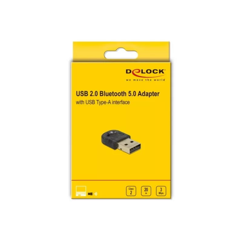 USB Bluetooth adapteris DeLOCK 61012, Bluetooth 5.0, 3 Mbit/s