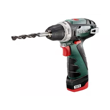 Pistolinis gręžtuvas Metabo PowerMaxx BS Basic 1400 RPM, juodas, žalias