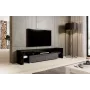Cama TV stovas TORO 200 juodas/pilkas blizgus