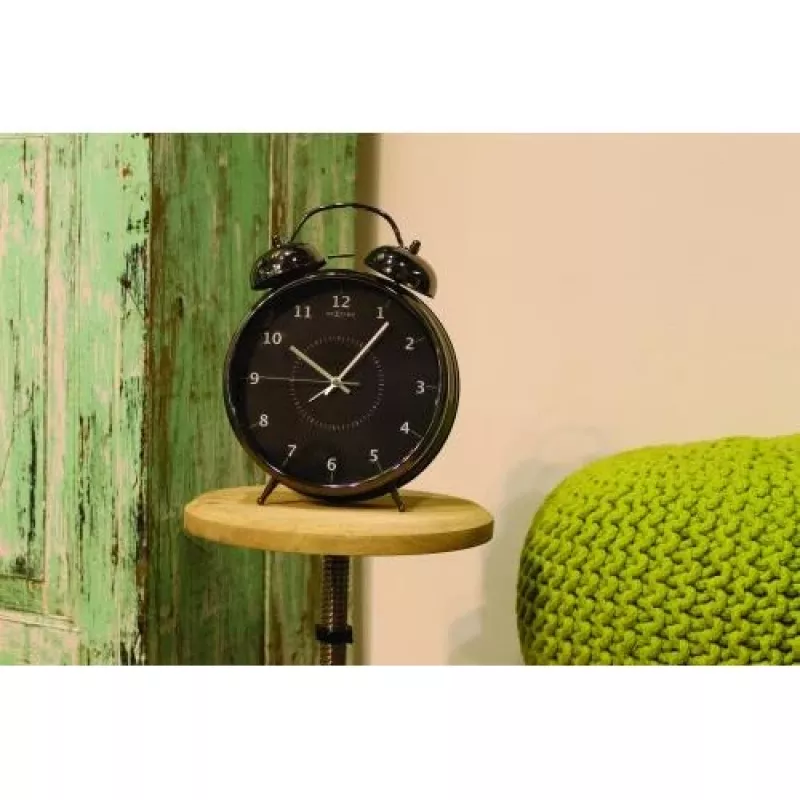 NeXtime žadintuvas 5113zw Wake Up Alarm, 23x30, juoda/turquoise