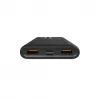 Nešiojamas įkroviklis Silicon Power QP15 10000 mAh, LiPo, 2x USB-A + 2x USB-C, Micro-USB įvestis, juodas