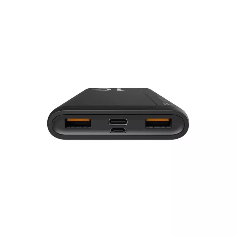 Nešiojamas įkroviklis Silicon Power QP15 10000 mAh, LiPo, 2x USB-A + 2x USB-C, Micro-USB įvestis, juodas