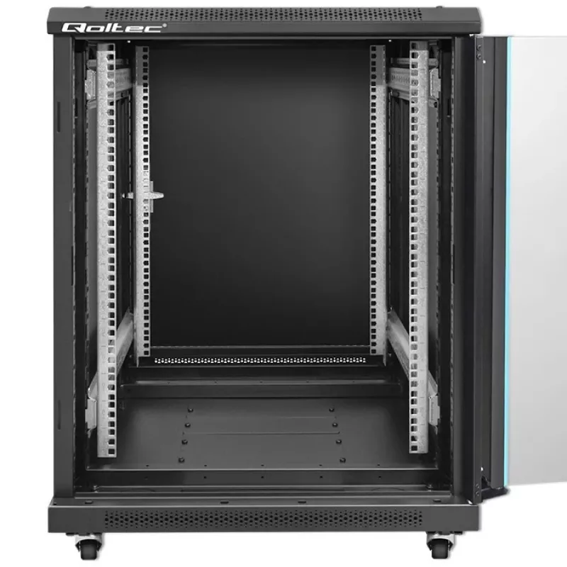 Tinklo spintos stovas QOLTEC 54518 19 colių 15U – plieninis 19 colių įrangos korpusas