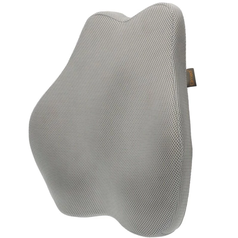 Juosmeninė atraminė pagalvėlė MDH DRQE3S0BBXUXP – ergonomiška iš atminties porolono, 450×410×105 mm, 55 kg/m³, pilka, su dėklu