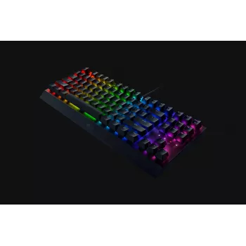 Mechaninė žaidimų klaviatūra „Razer BlackWidow V3 Tenkeyless“ – laidas, RGB LED apšvietimas