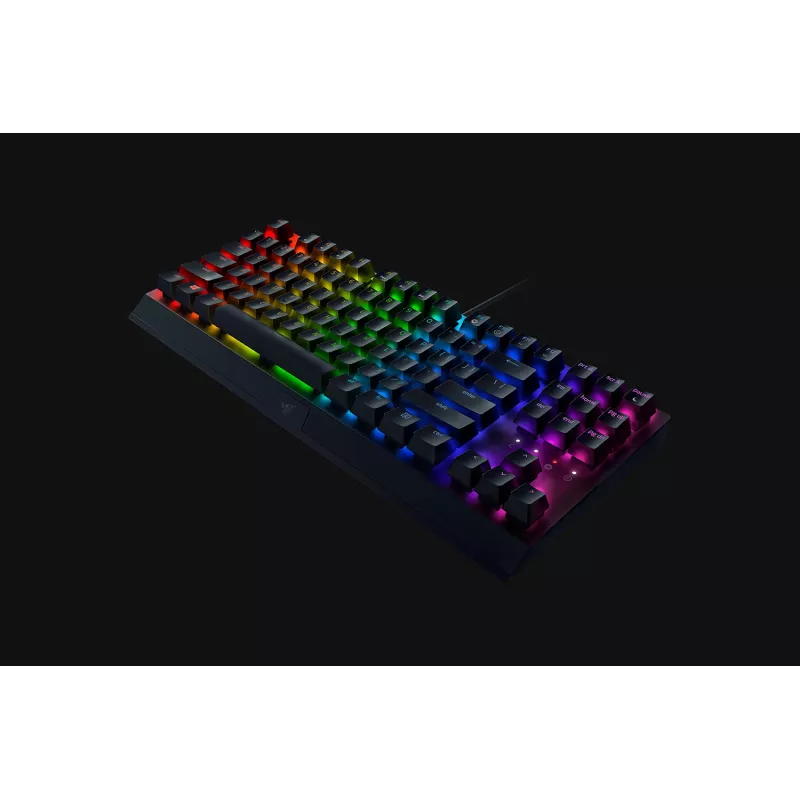 Mechaninė žaidimų klaviatūra „Razer BlackWidow V3 Tenkeyless“ – laidas, RGB LED apšvietimas