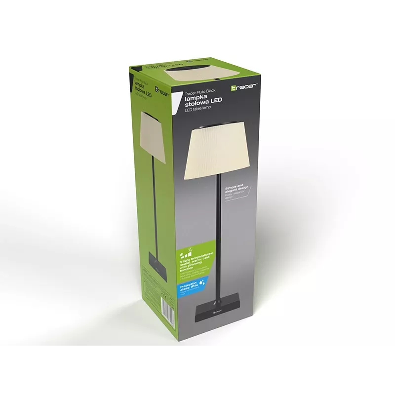 Stalinė lempa TRACER Pluto Black TRAOSW47234 LED su reguliuojamu ryškumu