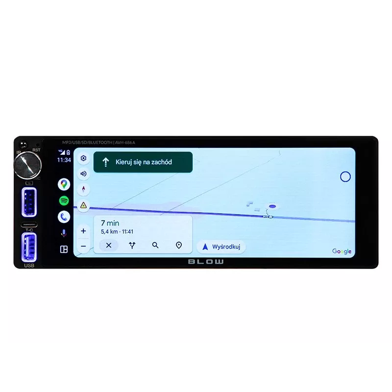 Automagnetola BLOW AVH-686A 1DIN 6,86 colio RDS MP3/USB/micro SD/BLUETOOTH