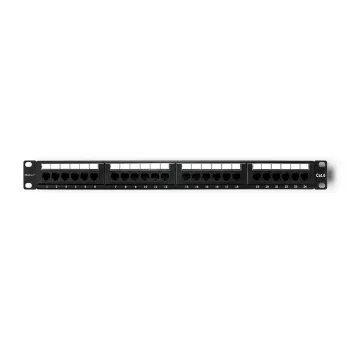 Patch panel RACK 24 prievadų, kat.6 UTP