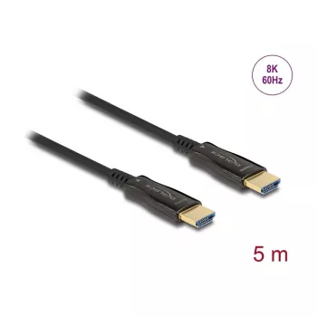 DeLOCK HDMI kabelis 5 m Type A Standartinis Kištukas Kištukas 48 Gbit/s Juodas