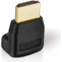 HDMI adapteris helos BASIC 302028 — HDMI kištukas į lizdą, kampuotas, palaiko 1080p