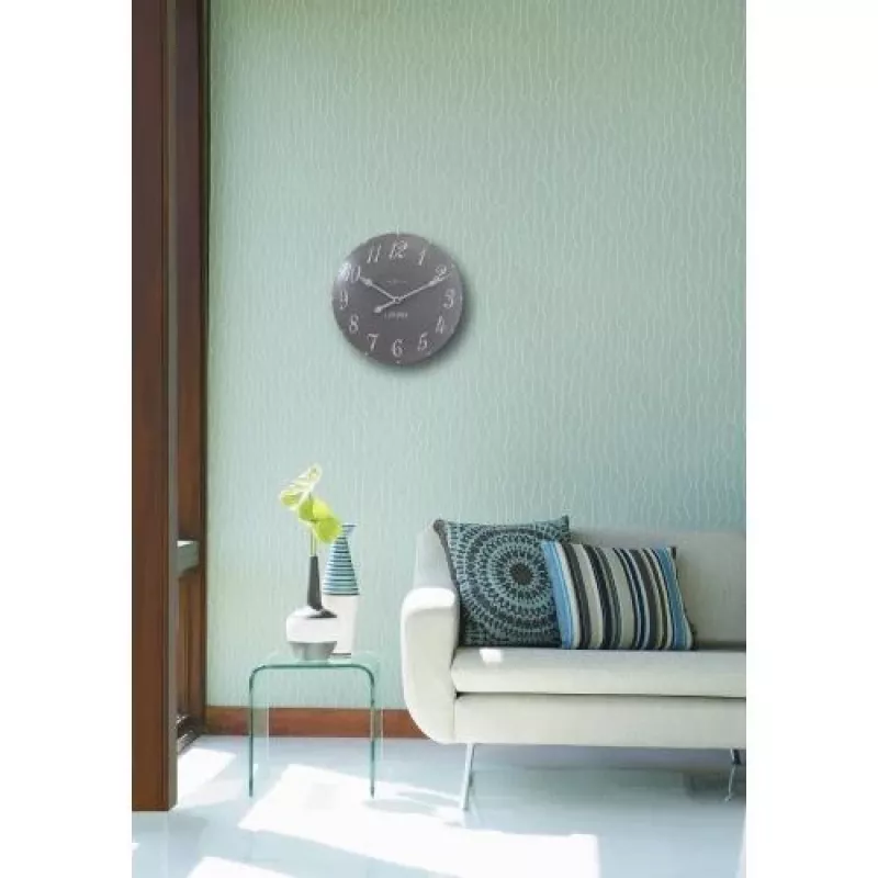 NeXtime klok 3084gs London Arabic, Ø34.5 cm, sieninis, pilka/balta