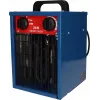 Elektrinis ventiliatorinis šildytuvas BLAUPUNKT EH7010 — 2000 W, nerūdijančio plieno elementas, IPX4, pastatomas ant grindų, iki 22 m², juoda/mėlyna/raudona