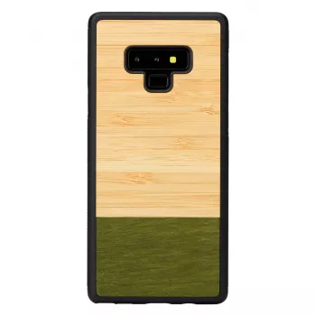 Apsauginis dėklas Samsung Galaxy Note9 medinis su polikarbonatu, bambuko miškas juodas