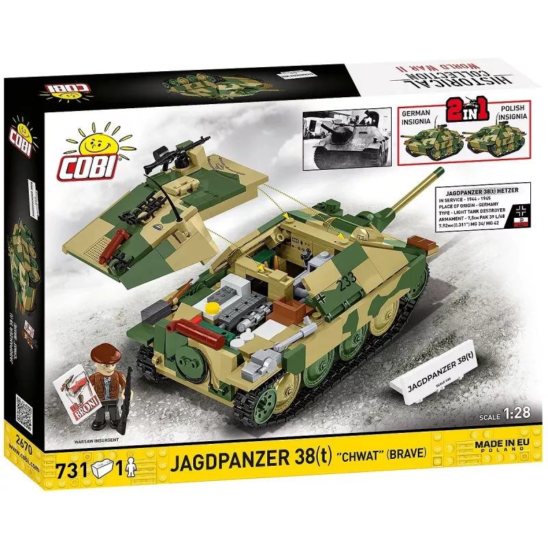 Cobi Blocks Jagdpanzer 38t Brave konstruktorius, 731 detalė