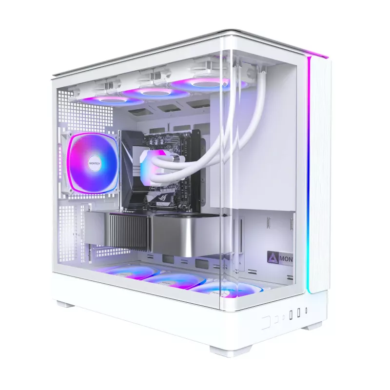 Korpusas Montech KING 15 PRO White – Micro ATX / Mini-ITX, Midi Tower