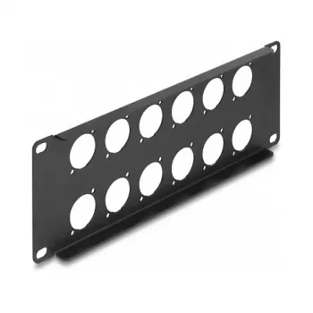 DeLOCK 88054 – priedas skydelio plokštei, montavimui į stovą 2U, juoda