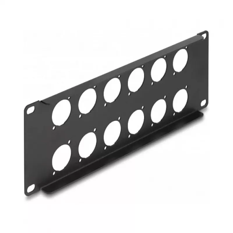 DeLOCK 88054 – priedas skydelio plokštei, montavimui į stovą 2U, juoda