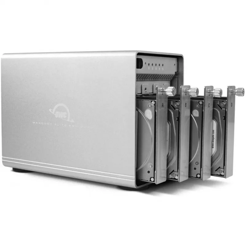 Mercury Elite Pro Quad, diskų korpusas, sidabro spalvos, USB 3.2 Gen 2, RAID paruoštas