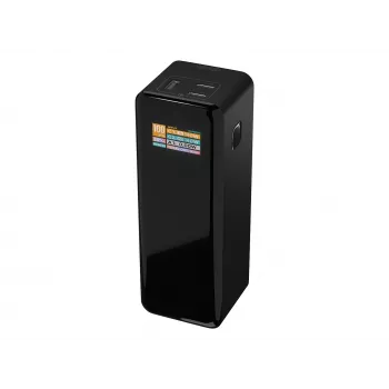 Power bank BLOW AIR99.9 27000mAh PD 140W LCD — 2× USB‑C, 1× USB‑A, 27000 mAh, 140 W bendra galia